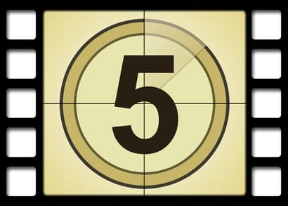 Film countdown. Number 5