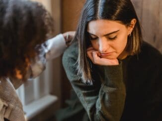woman struggling with grief in Chicago