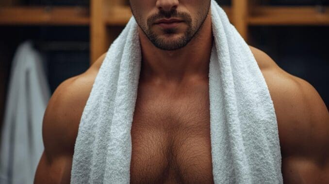 gay man at steamworks chicago. athletic attractive