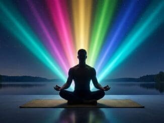 person meditating preparing for Chicago Pride and encouraging good mental health