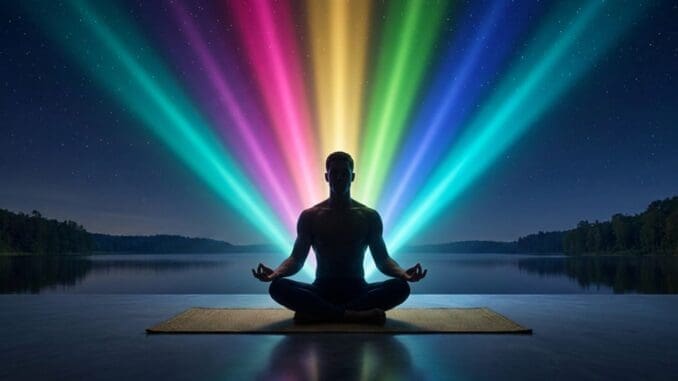 person meditating preparing for Chicago Pride and encouraging good mental health